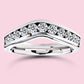 0.75 Carat White Gold Wedding Band.