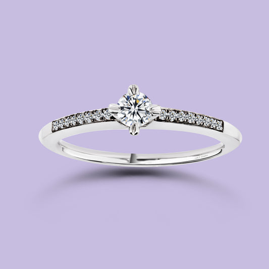 0.20 Carat White Gold Engagement Ring.