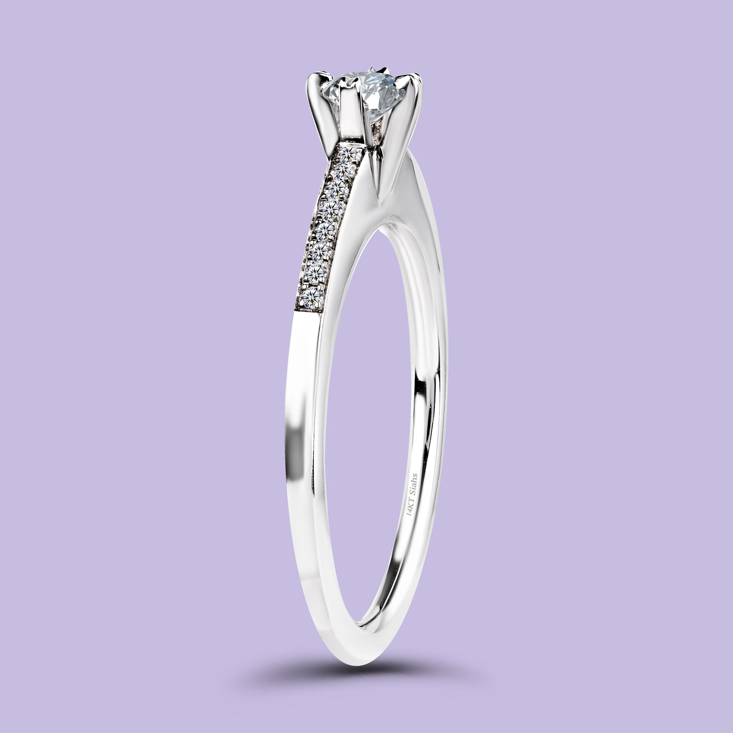 0.20 Carat White Gold Engagement Ring.