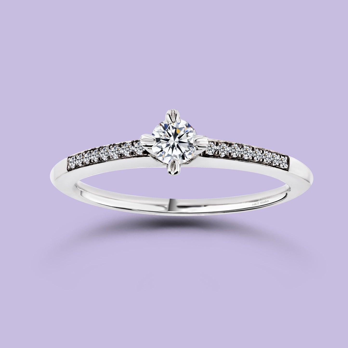 0.30 Carat White Gold Engagement Ring.