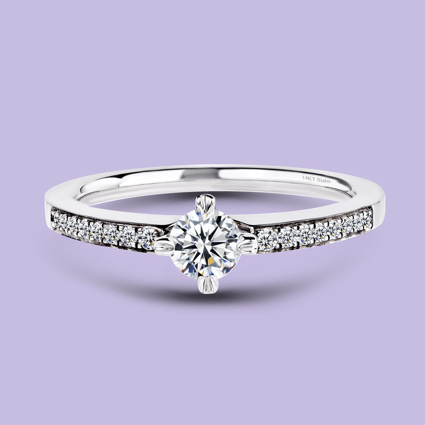 0.30 Carat White Gold Engagement Ring.