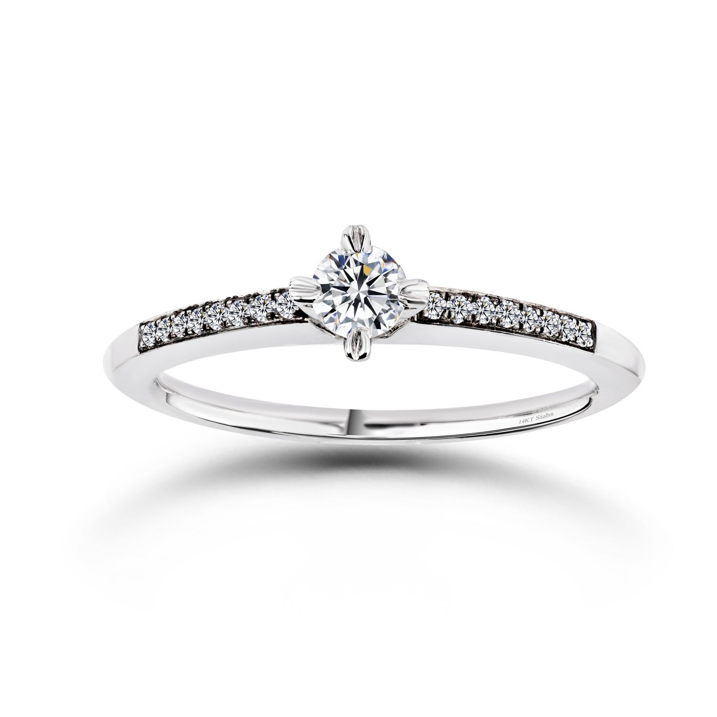 0.30 Carat White Gold Engagement Ring.