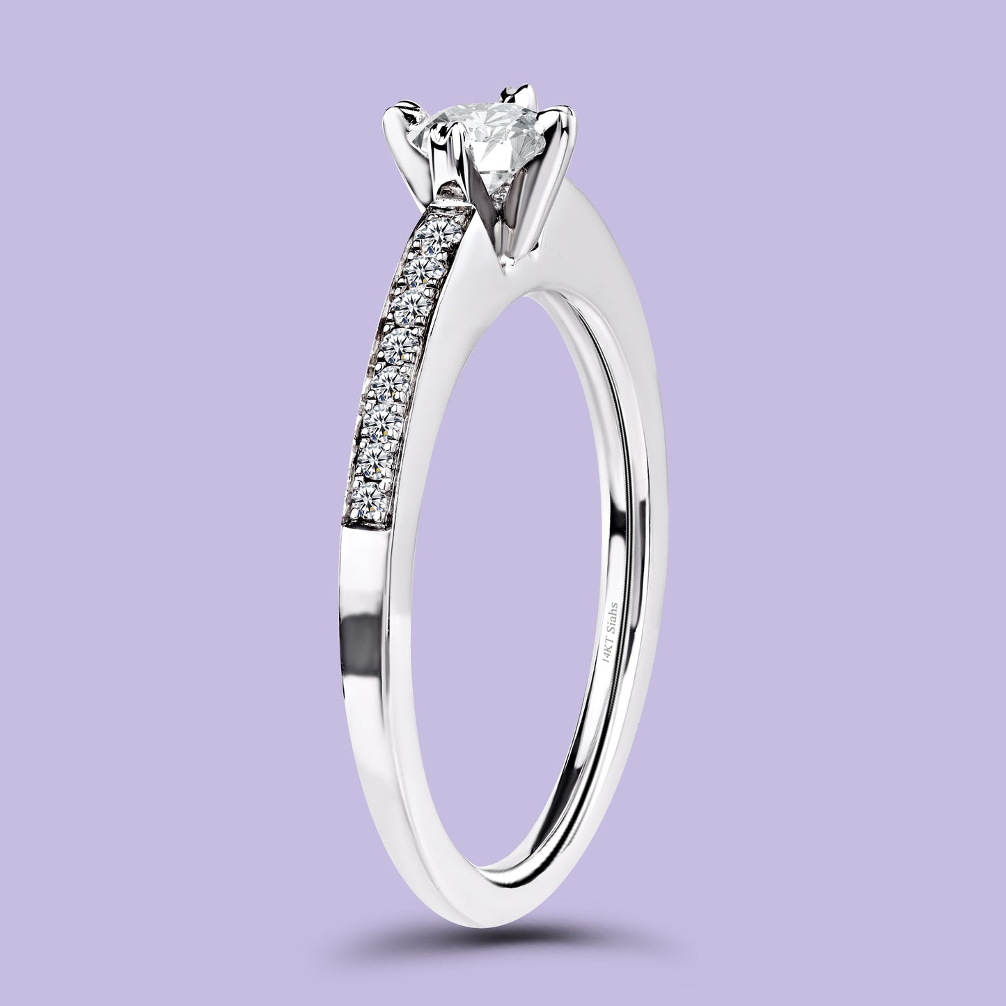 0.30 Carat White Gold Engagement Ring.