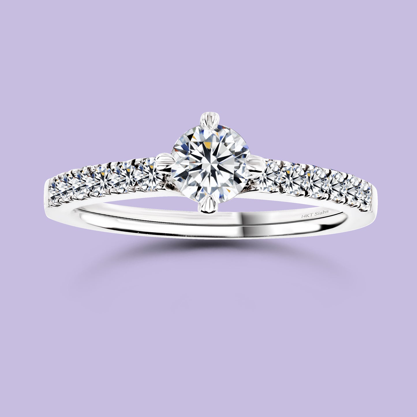 10K White Gold LGD (0.30CT) Engagement Ring. #20024