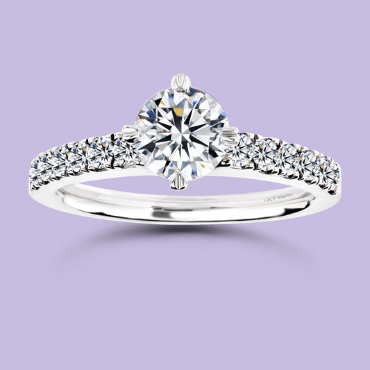 0.50 Carat White Gold Engagement Ring.