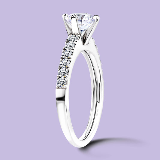 0.50 Carat White Gold Engagement Ring.