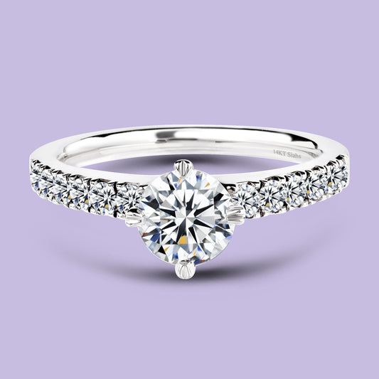 1 Carat White Gold Engagement Ring.