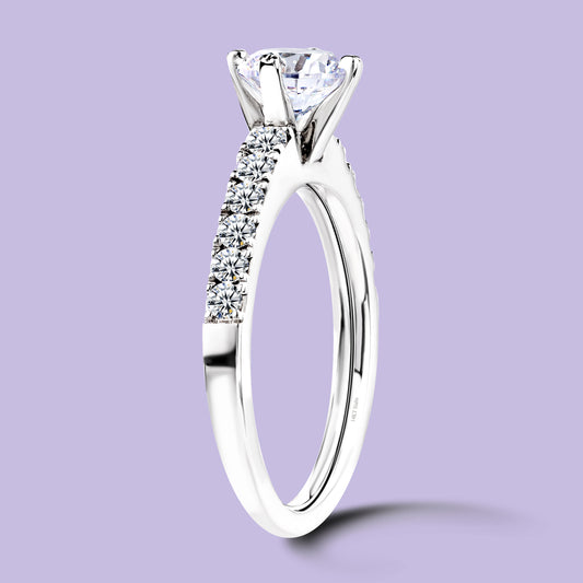 1 Carat White Gold Engagement Ring.