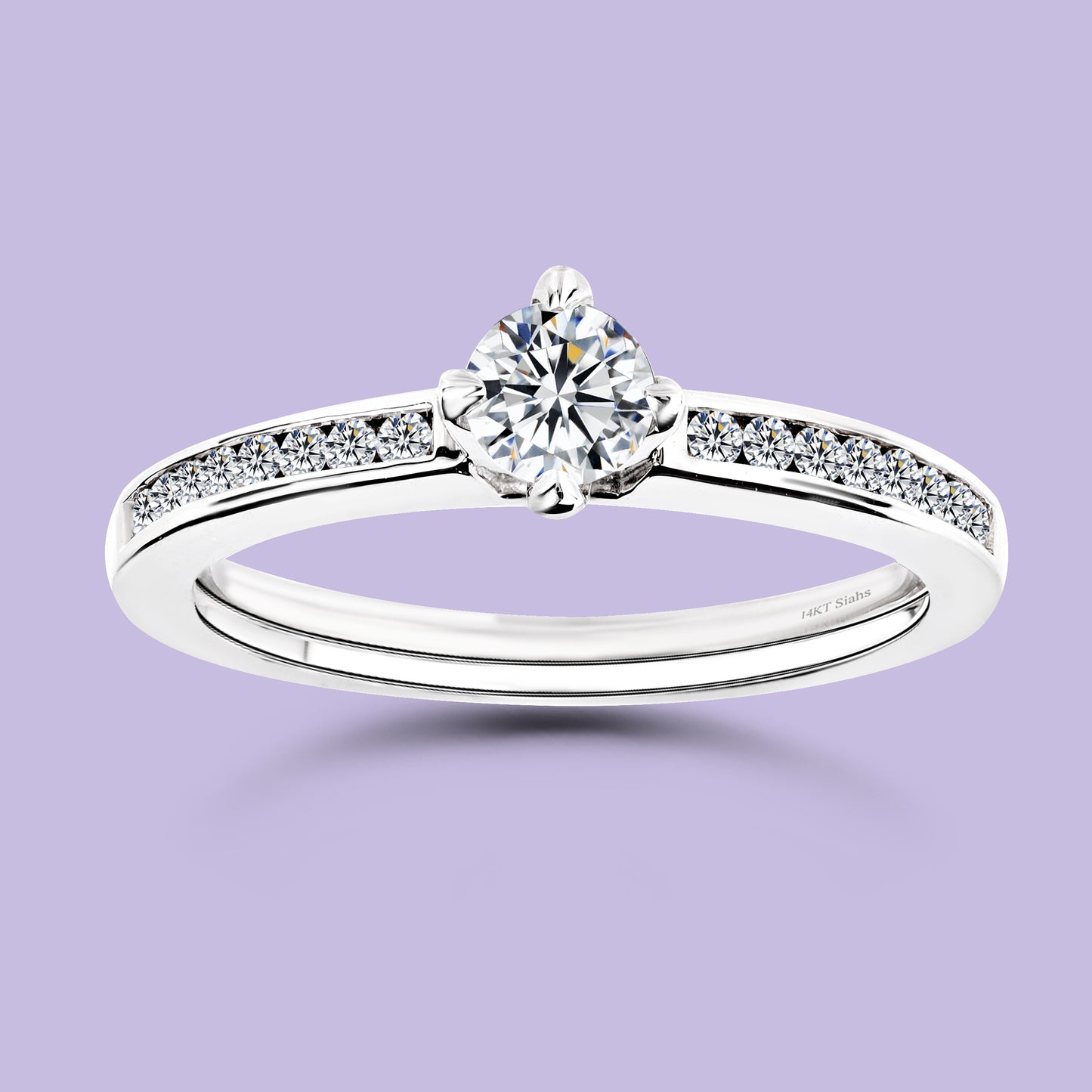 0.30 Carat White Gold Engagement Ring.