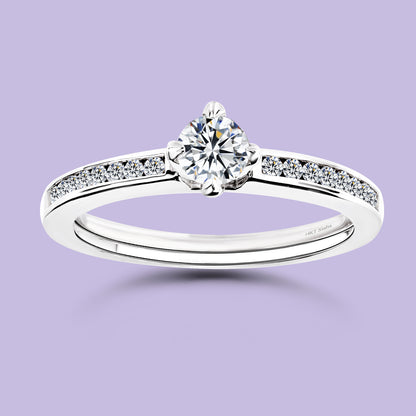 0.30 Carat White Gold Engagement Ring.