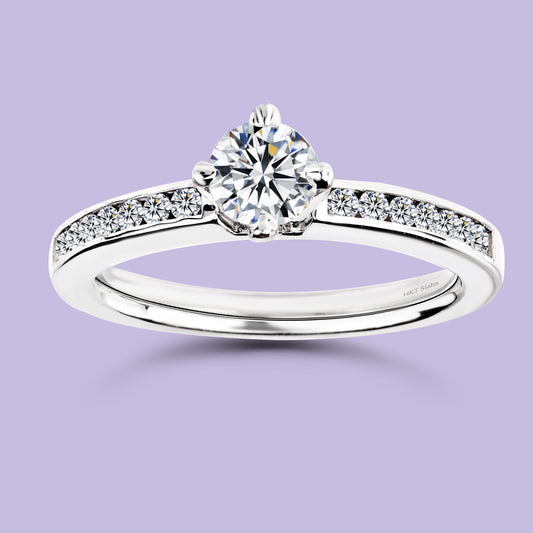 10K White Gold LGD (0.50CT) Engagement Ring. #20029.