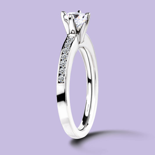 10K White Gold LGD (0.50CT) Engagement Ring. #20029.