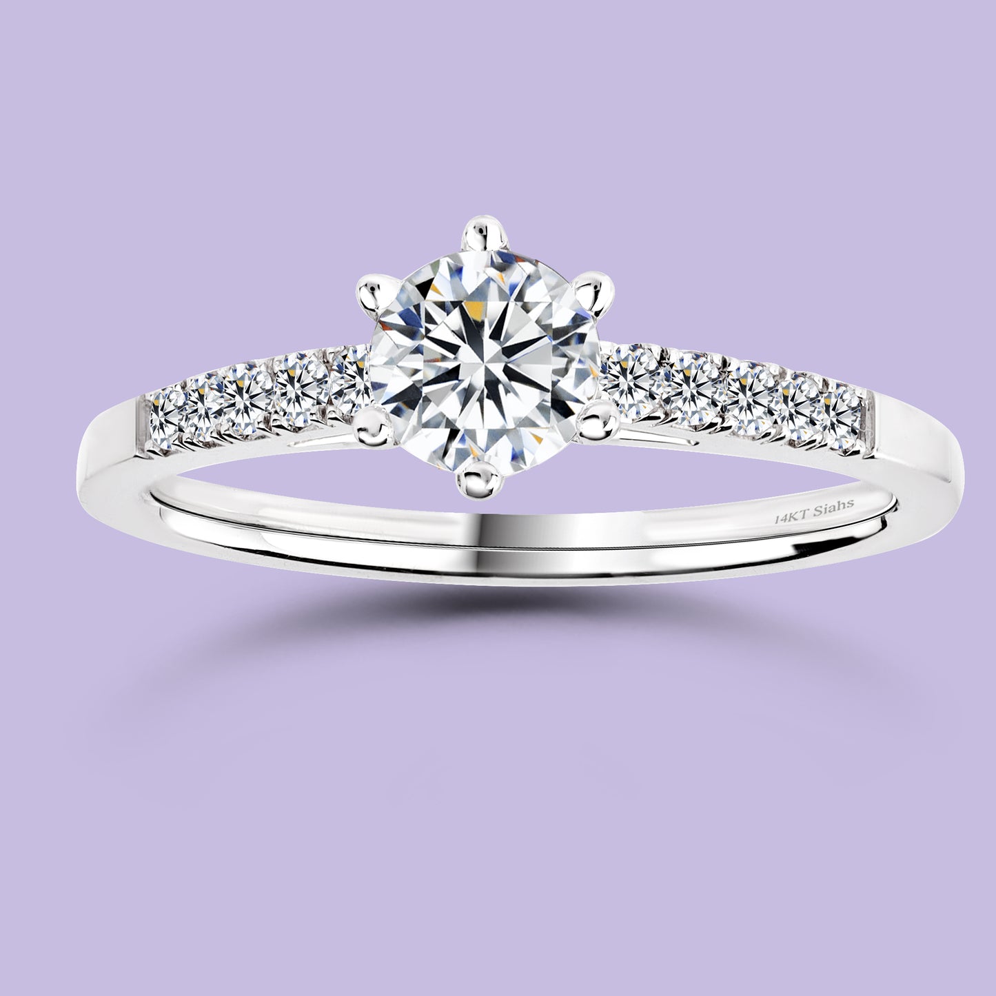 0.50 Carat White Gold Engagement Ring.