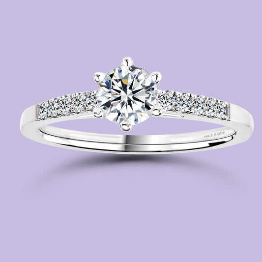 0.50 Carat White Gold Engagement Ring.