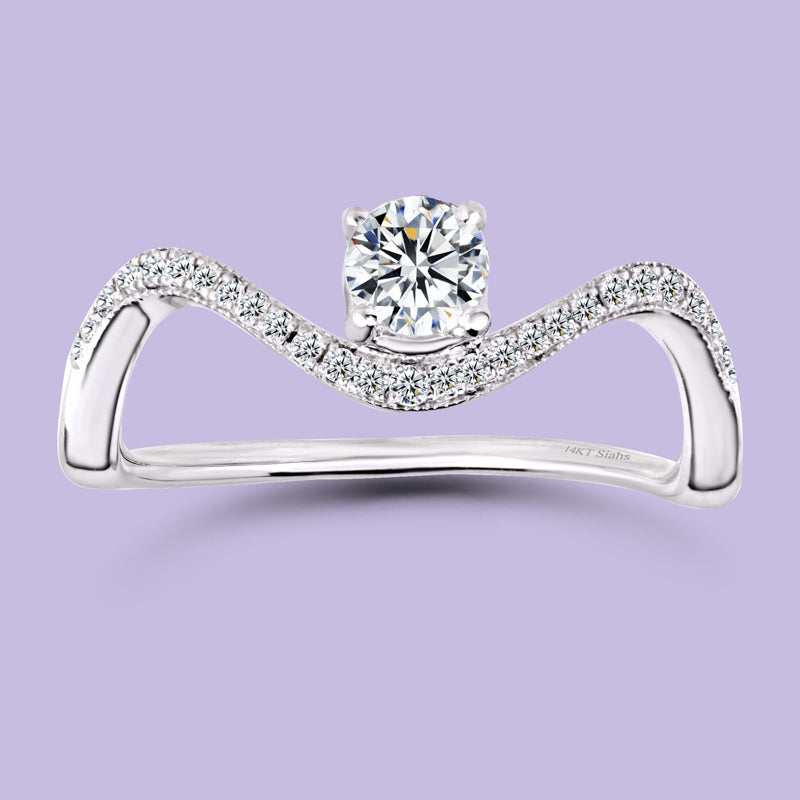 0.30 Carat White Gold Engagement Ring.