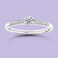 10K White Gold LGD Engagement Ring. #20047