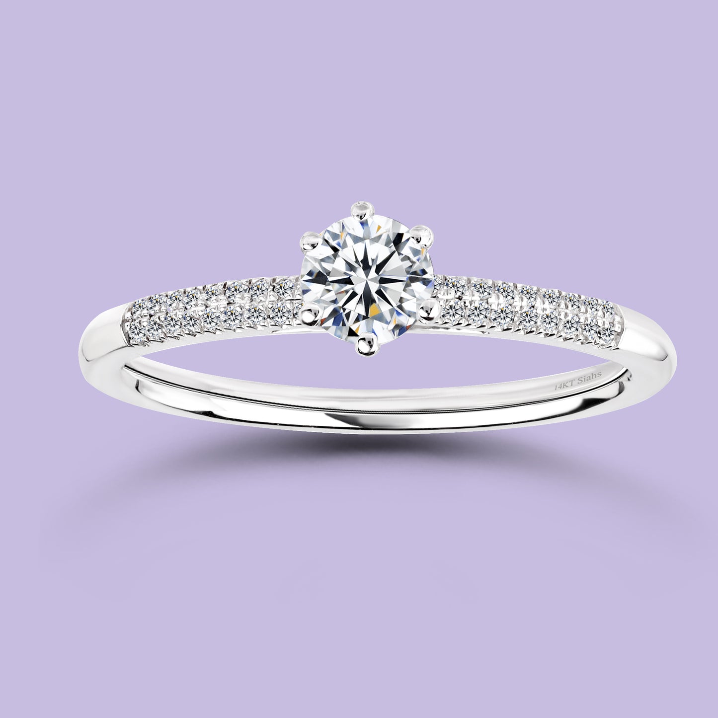 0.30 Carat White Gold Engagement Ring.