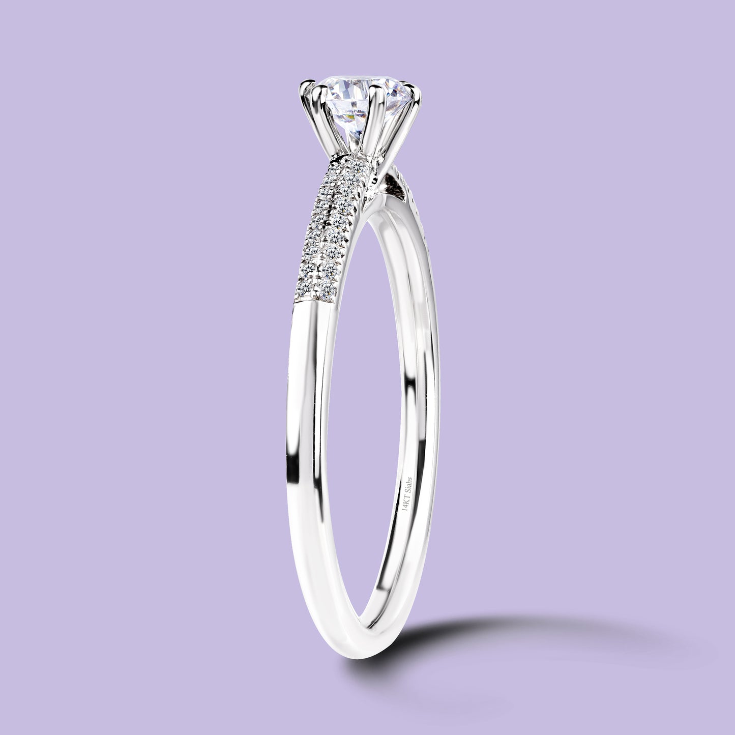 0.30 Carat White Gold Engagement Ring.