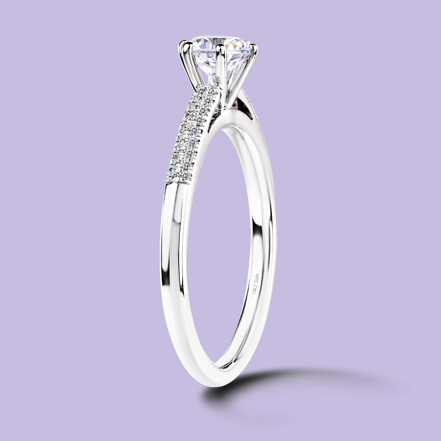 10K White Gold (0.50CT) Engagement Ring. #20049.