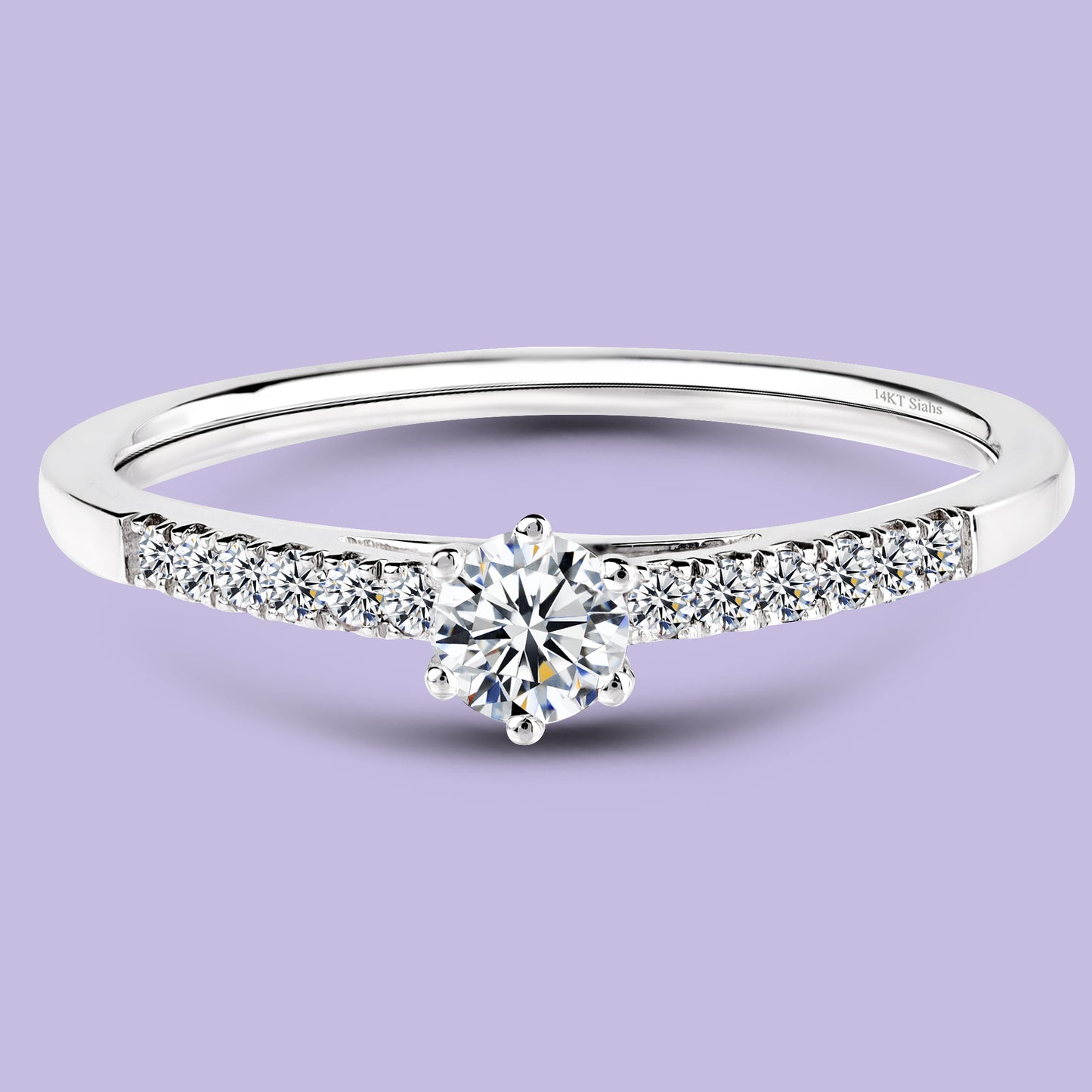 0.20 Carat White Gold Engagement Ring.