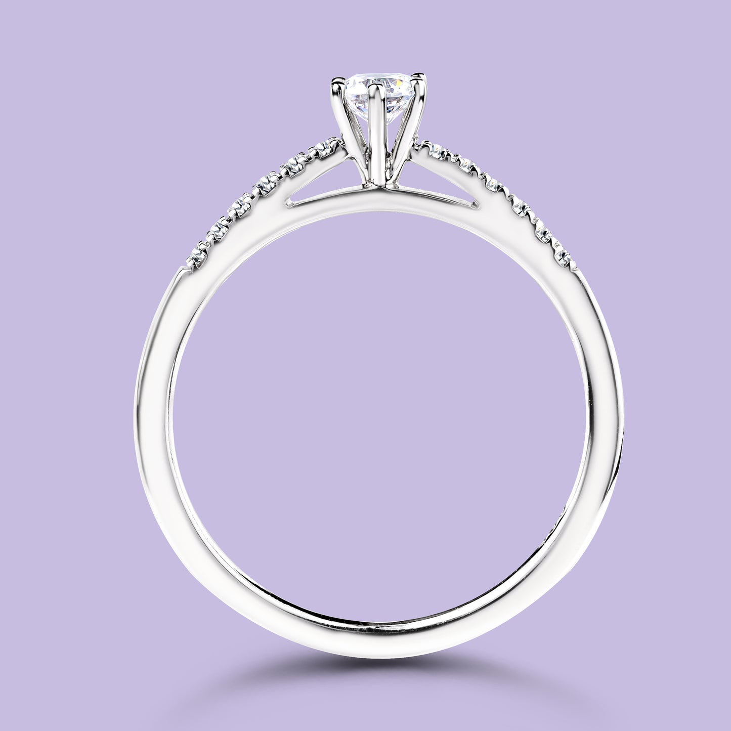 0.20 Carat White Gold Engagement Ring.