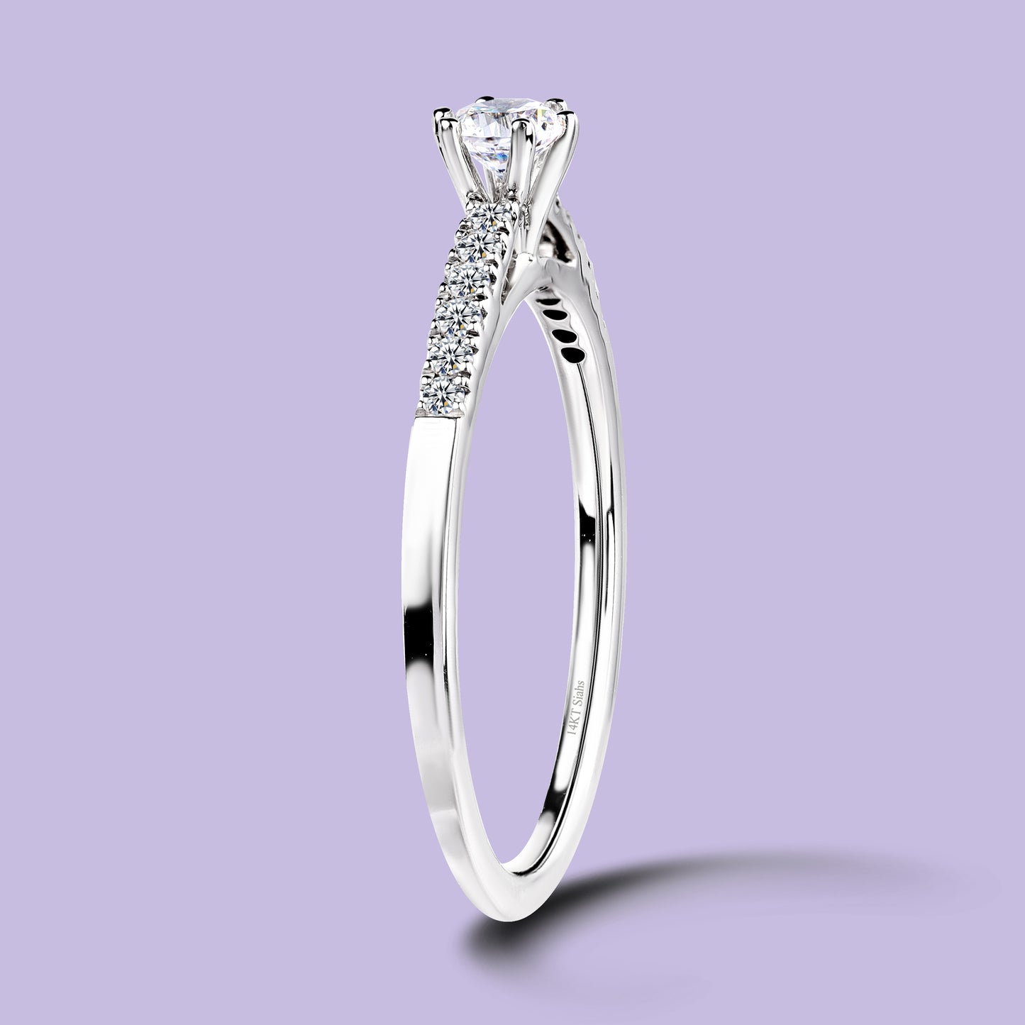 0.20 Carat White Gold Engagement Ring.