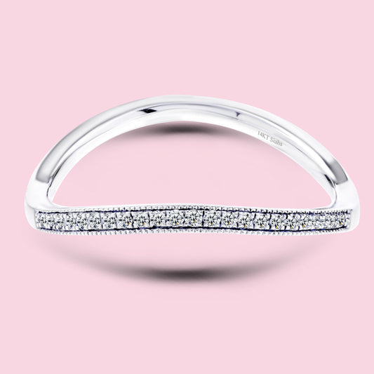 0.10 Carat White Gold Wedding Band.