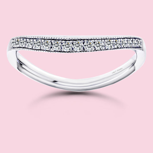 0.20 Carat White Gold Wedding Band.