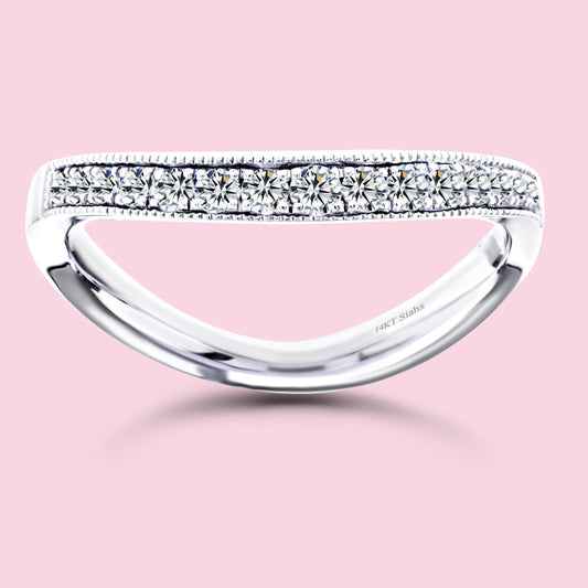 0.30 Carat White Gold Wedding Band.