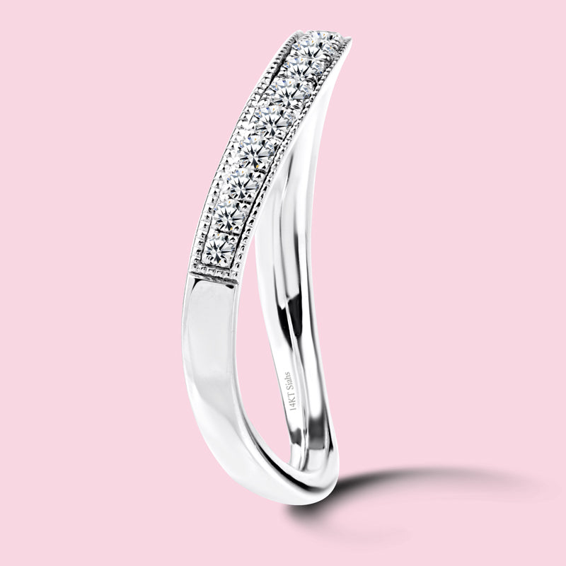 0.30 Carat White Gold Wedding Band.