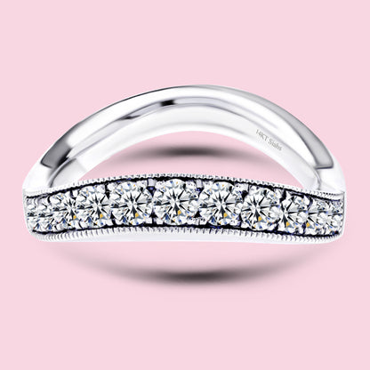 0.75 Carat White Gold Wedding Band.