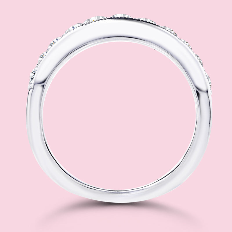 0.75 Carat White Gold Wedding Band.