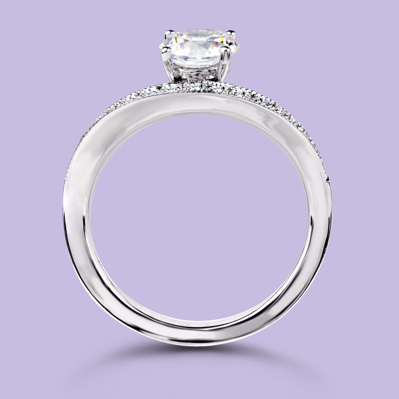 1 Carat White Gold Engagement Ring.