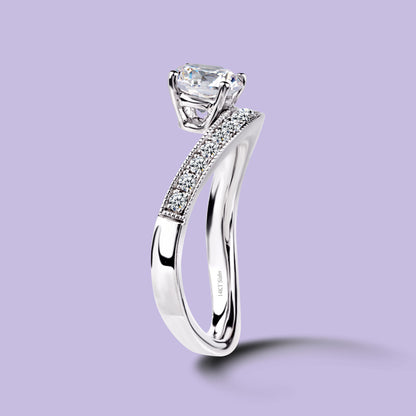 1 Carat White Gold Engagement Ring.