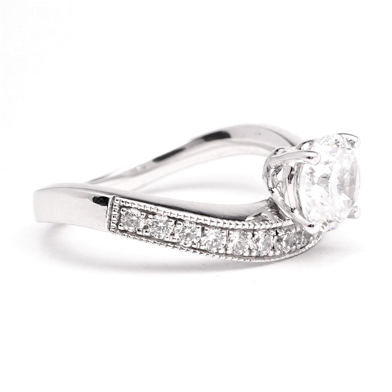 1 Carat White Gold Engagement Ring.