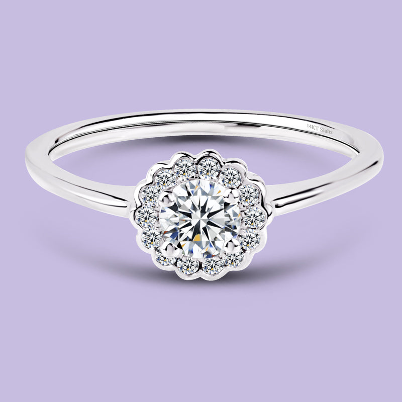 0.30 Carat White Gold Engagement Ring.