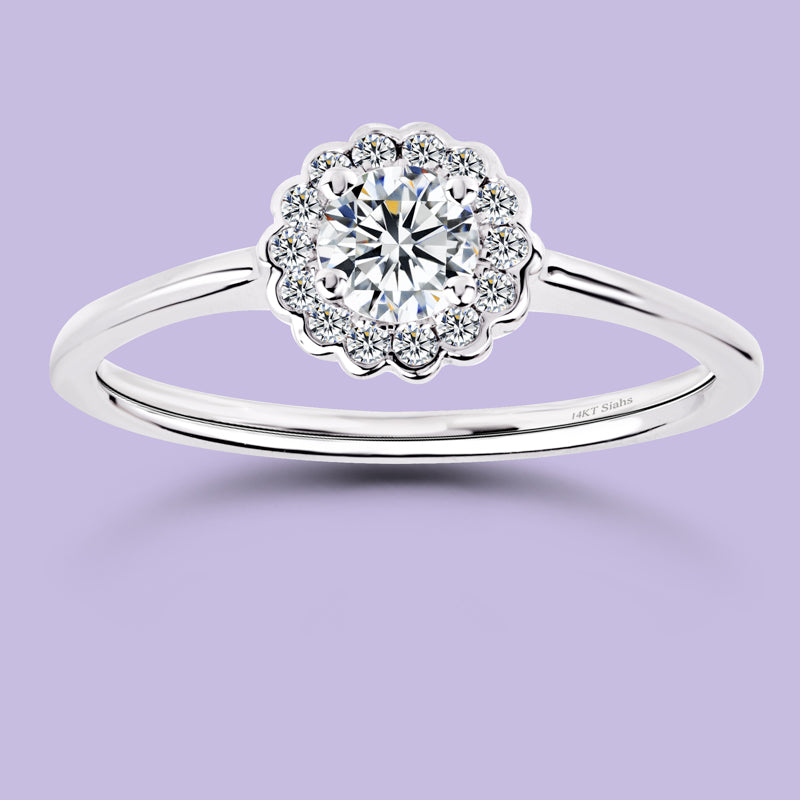 0.30 Carat White Gold Engagement Ring.