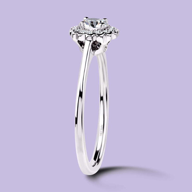 0.30 Carat White Gold Engagement Ring.