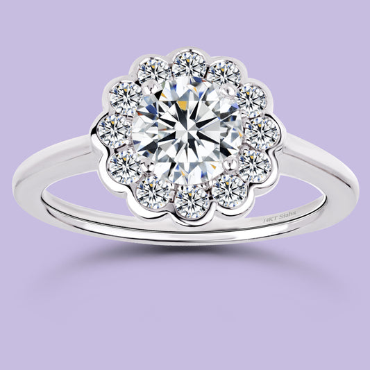 1 Carat White Gold Engagement Ring.