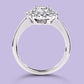 10K White Gold LGD (1CT) Engagement Ring. #20086