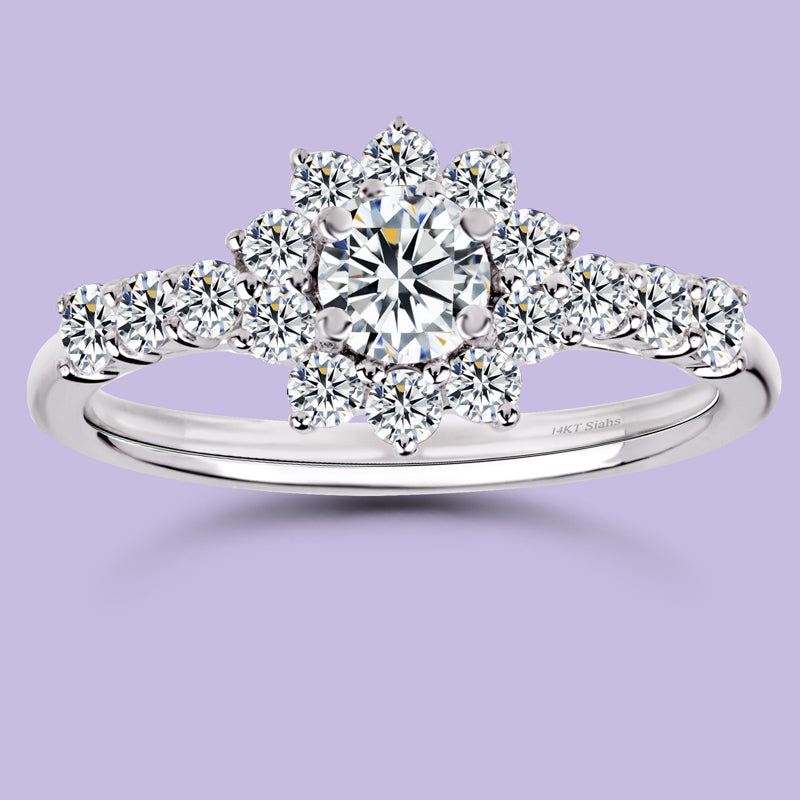 0.30 Carat White Gold Engagement Ring.