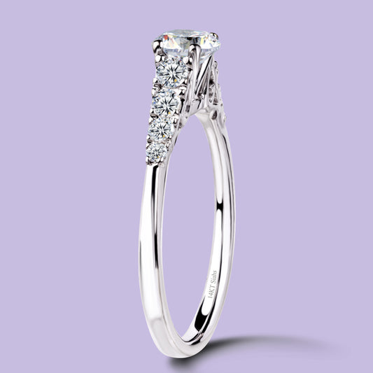 10K White Gold LGD (0.50CT) Engagement Ring. #20091