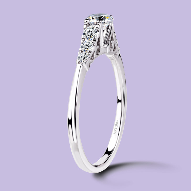 0.30 Carat White Gold Engagement Ring.