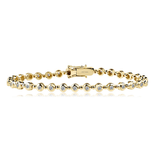 10K Yellow Gold LGD (1CT) Tennis Bracelet. #01097