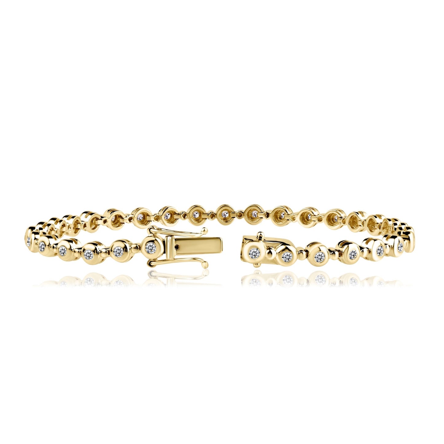 10K Yellow Gold LGD (1CT) Tennis Bracelet. #01097