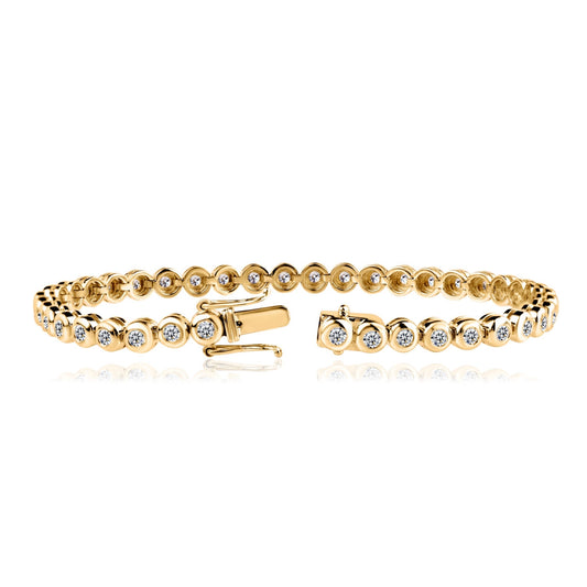 10K Yellow Gold LGD (2 CTS) Tennis Bracelet. #01121